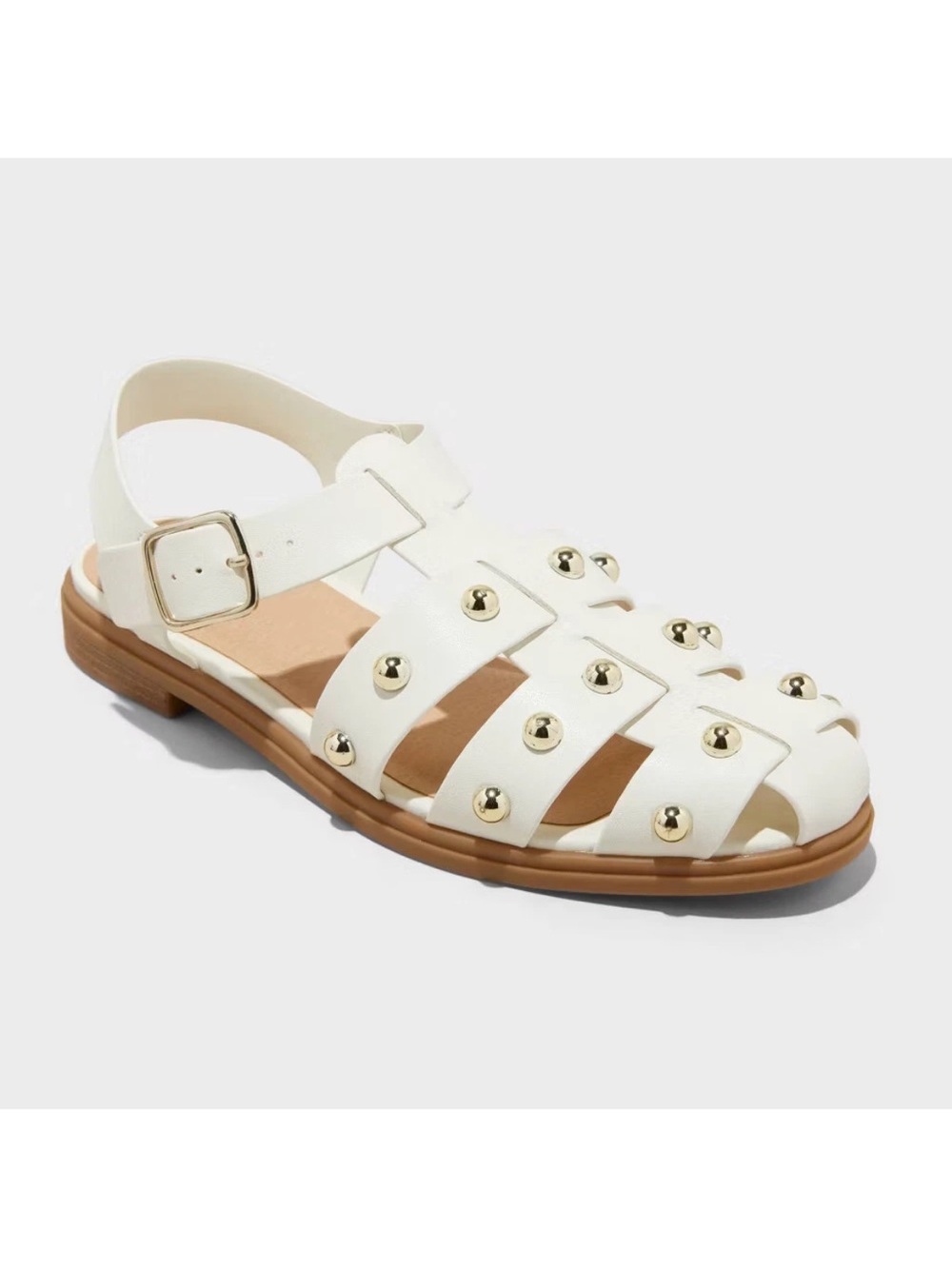 Universal Thread White Studded Fisherman Sandals